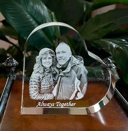 2D Heart Paperweight