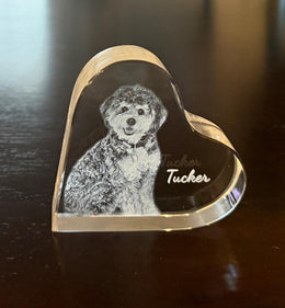 2D Heart Paperweight
