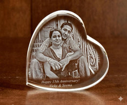 2D Heart Paperweight