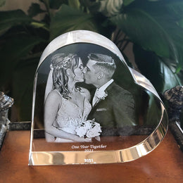 2D Heart Paperweight
