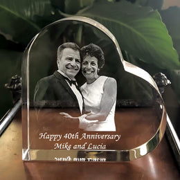 2D Heart Paperweight