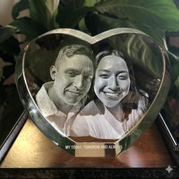 3D Photo Crystal Heart