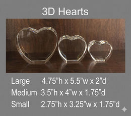 3D Photo Crystal Heart