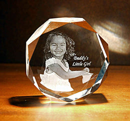 Jeweled 2D Puck Paperweight