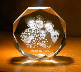 Jeweled 2D Puck Paperweight