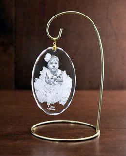 Photo Crystal Oval Ornament