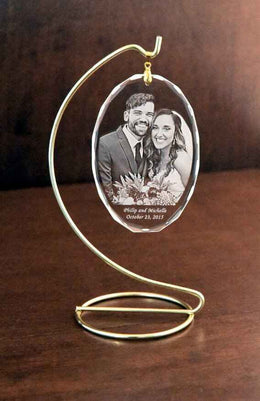 Photo Crystal Oval Ornament