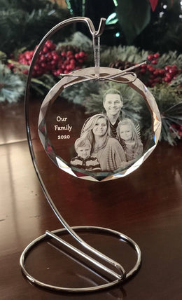 Photo Crystal Round Ornament
