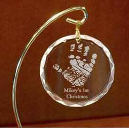 Photo Crystal Round Ornament