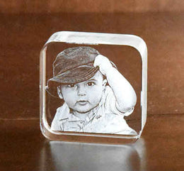 Photo Crystal Small Square 2D Paperweight