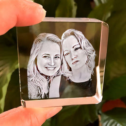 Photo Crystal Small Square 2D Paperweight