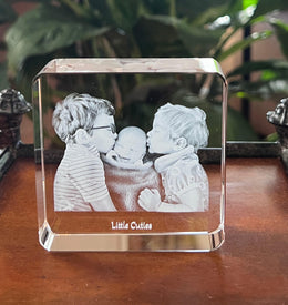 Photo Crystal Small Square 2D Paperweight