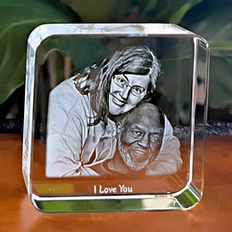 Photo Crystal Small Square 2D Paperweight