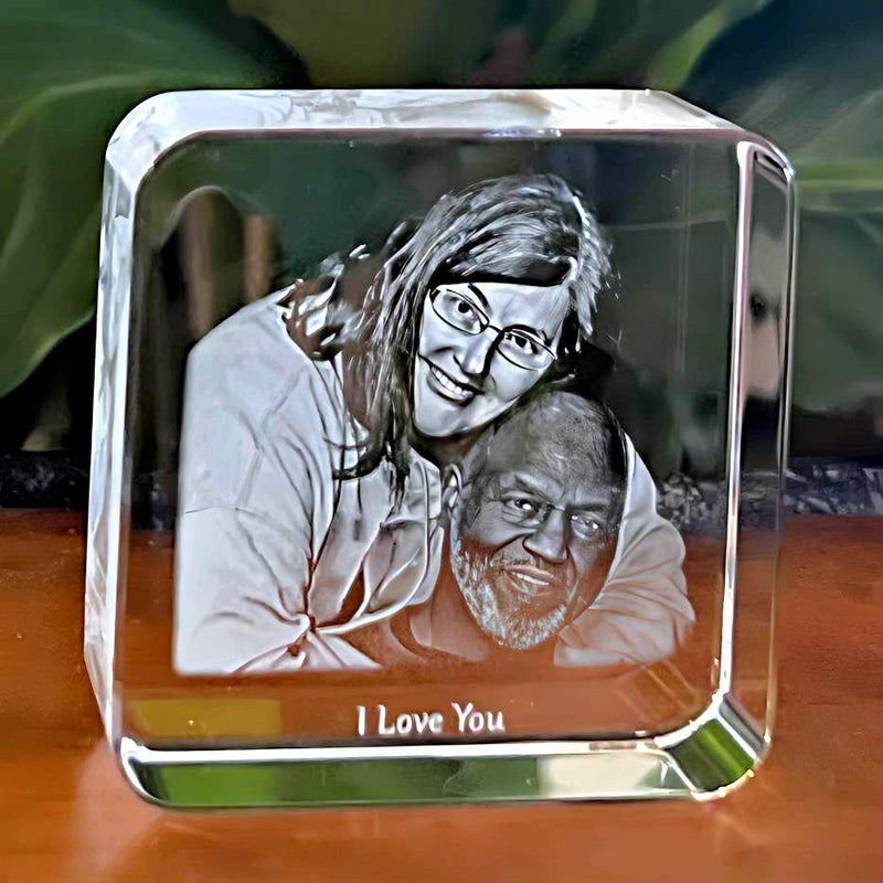 Photo Crystal Small Square 2D Paperweight