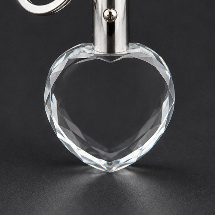 Heart Keychain Light blank crystal