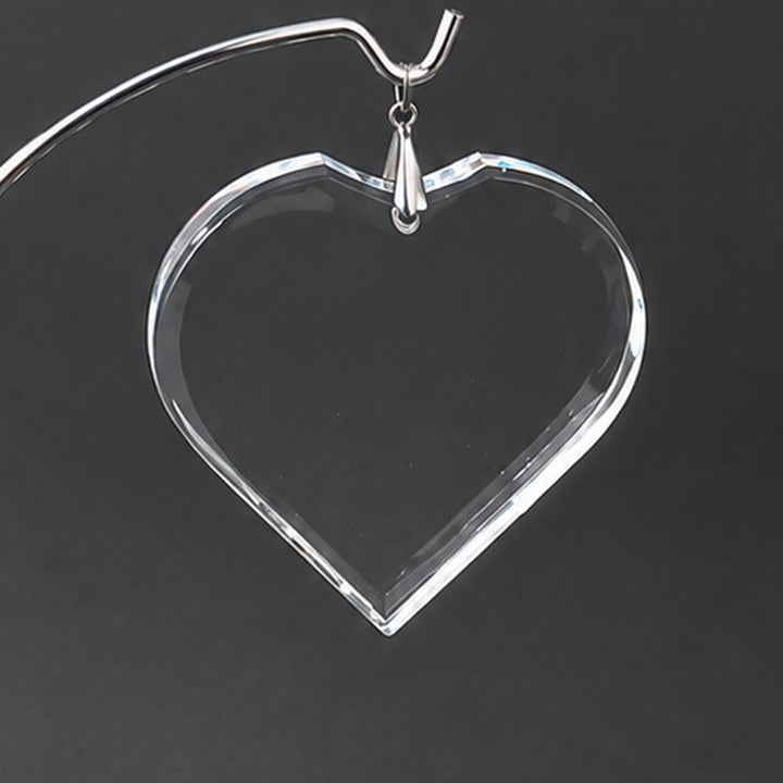 Photo Crystal Heart Ornament blank crystal