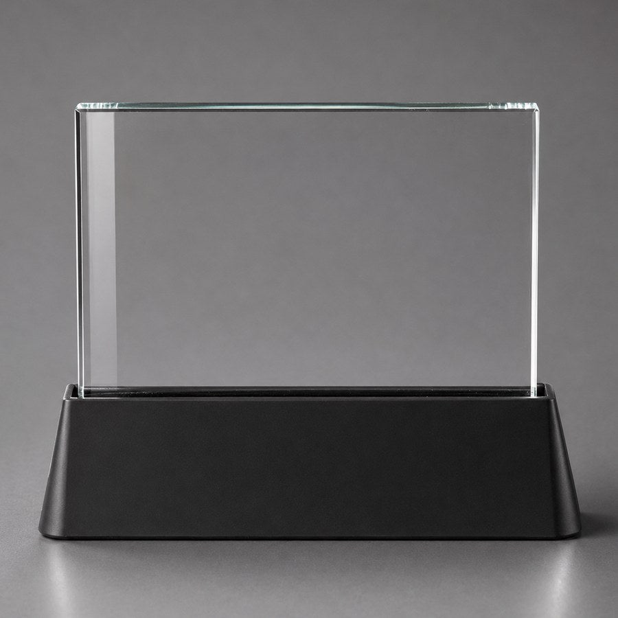 Lighted Crystal Plaque Horizontal blank crystal