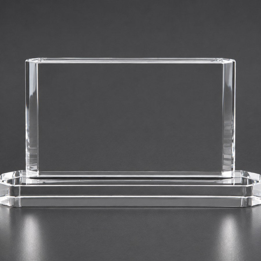 Presentation Plaque Horizontal blank crystal