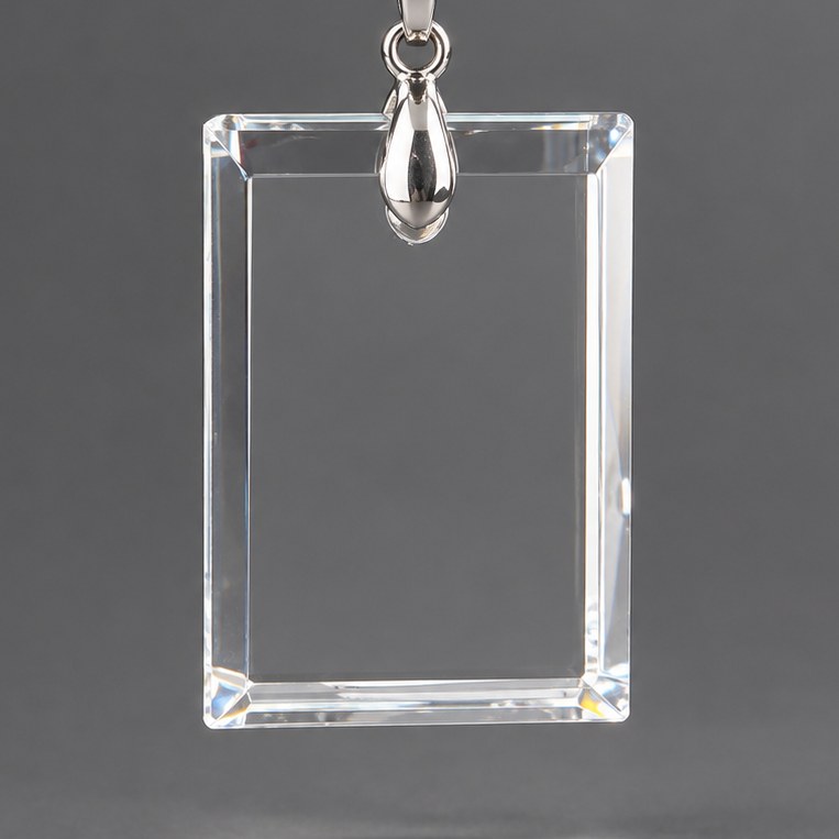 Rectangular Pendant blank crystal