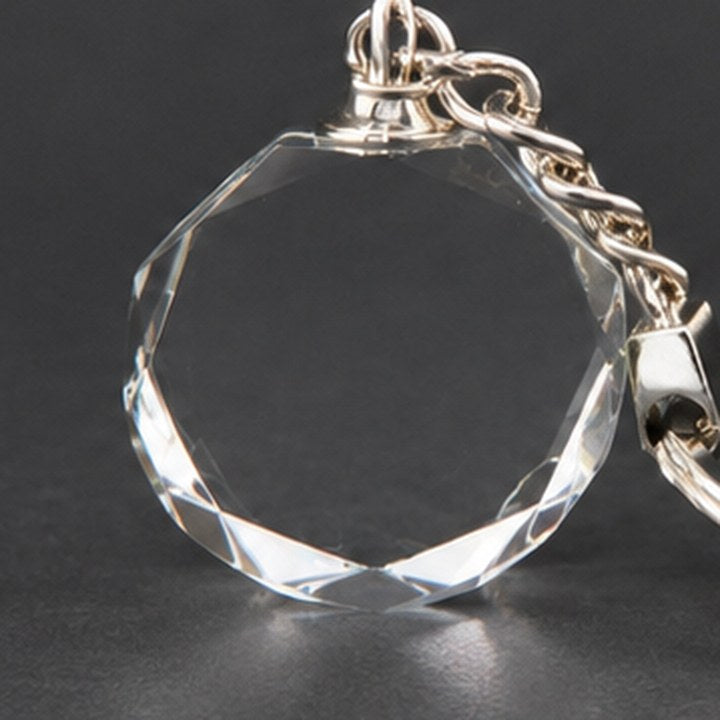 Round Keychain blank crystal